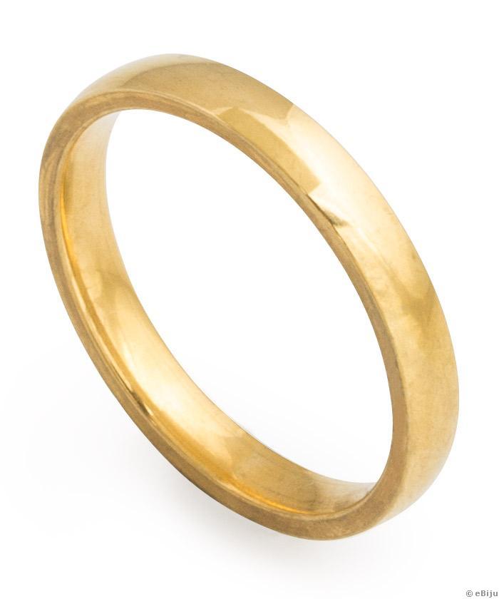 Karikagyűrű típusú uniszex aranyszínű gyűrű, 19 mm