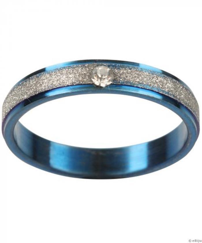 Kék, rozsdamentes acél gyűrű (17 mm)
